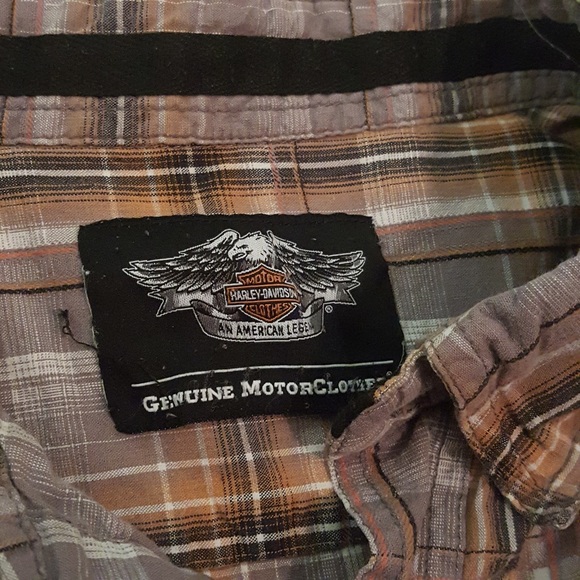 HARLEY-DAVIDSON | Men's Spellout Plaid Button Down - Picture 3 of 8